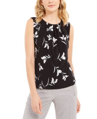 macy's calvin klein petite tops