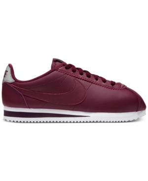 NIKE WOMEN'S CLASSIC CORTEZ LEATHER CASUAL SNEAKERS FROM FINISH LINE