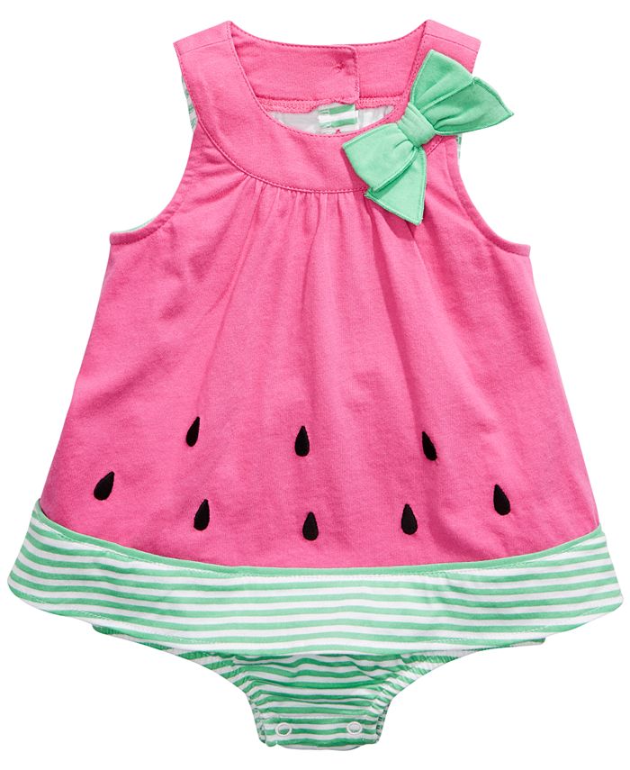 First Impressions Baby Girls Cotton Watermelon Sunsuit, Created for