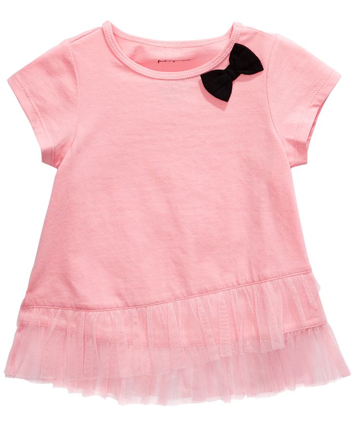First Impressions Baby Girls Tulle-Hem T-Shirt, Created for Macy's - Macy's