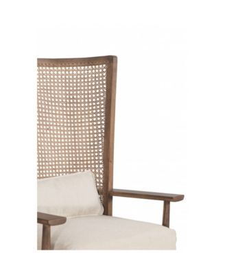Accent Chair with Handwoven Cane