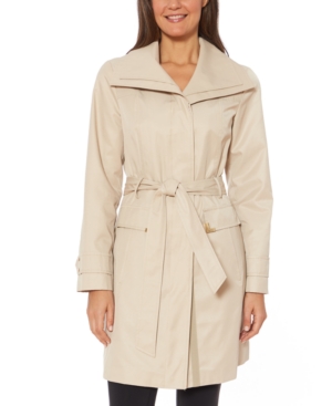 image of Jones New York Belted Wing-Collar Raincoat