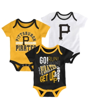 Outerstuff Baby Pittsburgh Pirates Newest Rookie 3 Piece Bodysuit Set