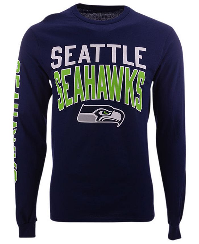 Authentic NFL Apparel Men's Seattle Seahawks Zone Read Long Sleeve T