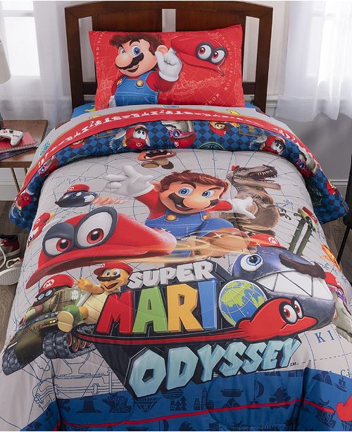 Franco Manufacturing Co Super Mario Twin 4 Piece Bed In A Bag