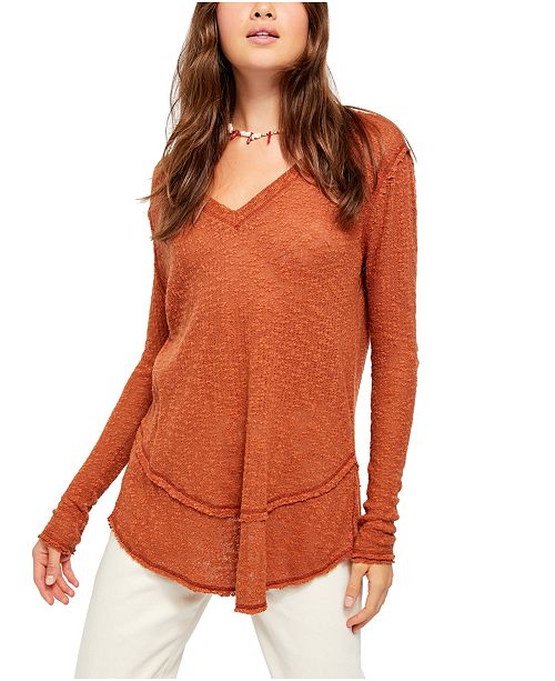 Free People Women's Ocean Air Hacci Pullover Black Size Large main image 0