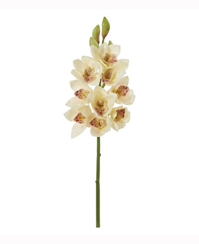 Nearly Natural - 20in. Cymbidium Orchid Artificial Flower Set of 4