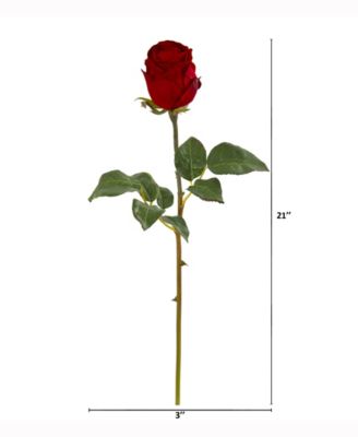 21in. Rose Bud Artificial Flower Set of 6