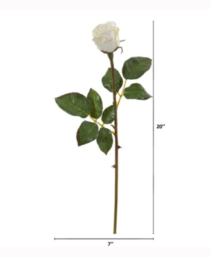 Nearly Natural 20in. Rose Bud Artificial Flower Set Of 12 In White
