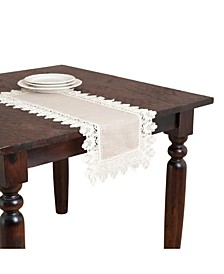 Lace Trimmed Table Linens, 16" x 36"