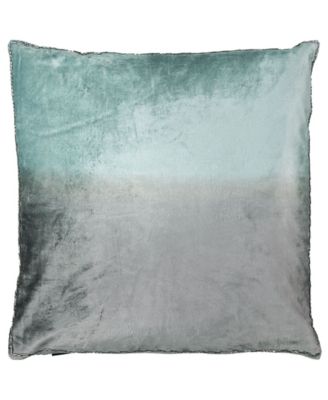 Ombre Velvet Viscose Beaded Edges Decorative Pillow, 20" x 20"