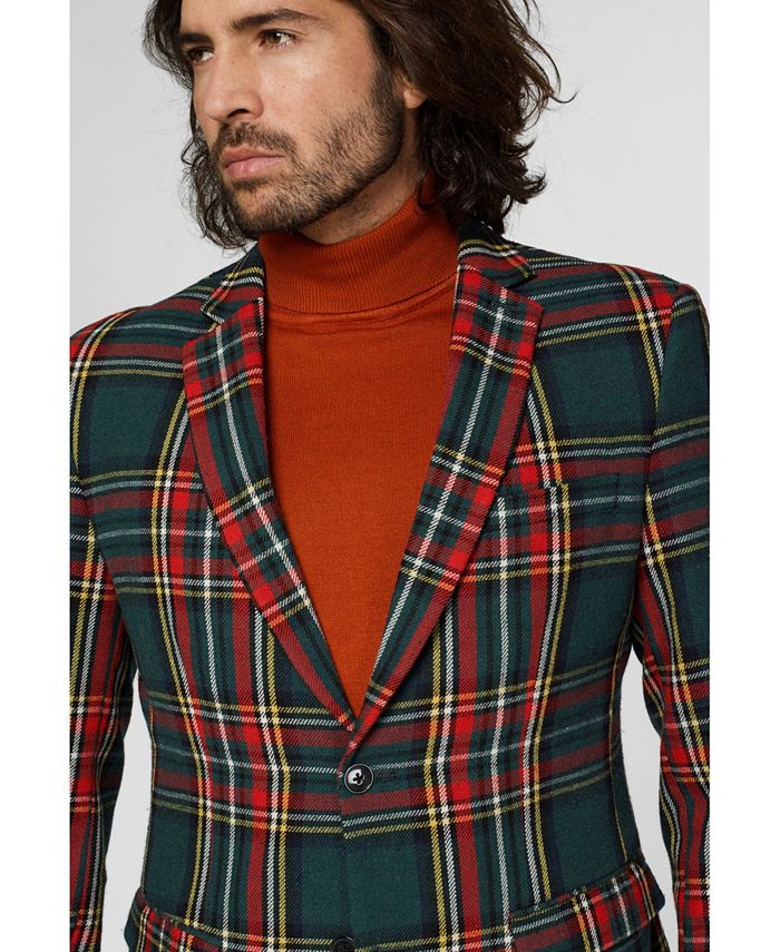 OppoSuits Deluxe Men's Pine Green Tartan Christmas Blazer Macy's
