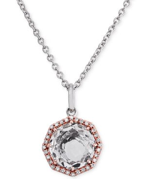 image of White Quartz (2-1/3 ct. t.w.) & Diamond (1/6 ct. t.w.) 18