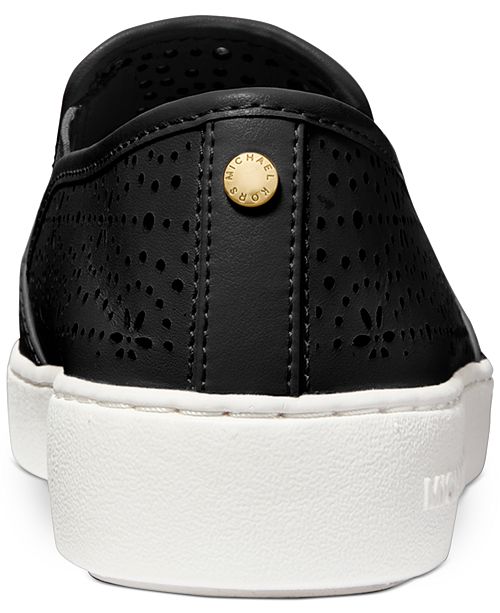 michael kors kane perforated slip on sneakers