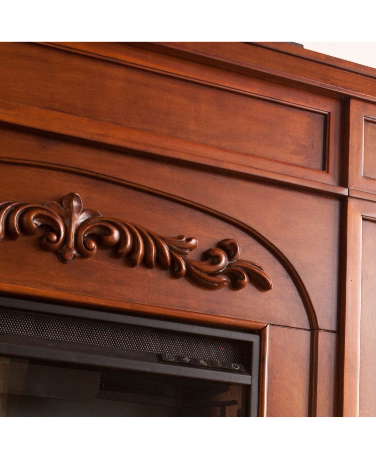 Southern Enterprises Cardewell Color Changing Fireplace with Bookcases