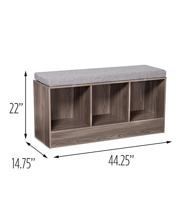 Honey Can Do Entryway Bench with Storage Shelves & Reviews - Cleaning & Organization - Home - Macy&#39;s