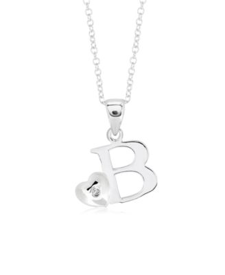 silverworks necklace with letter pendant