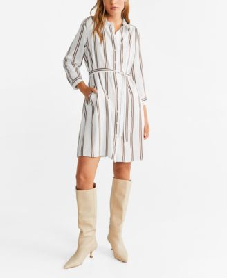 mango bow shirt dress