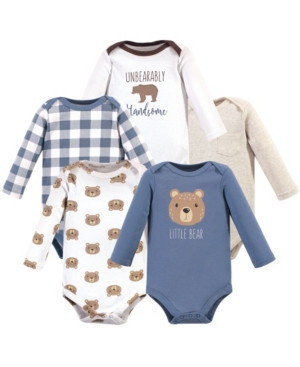 Hudson Baby Baby Boy Long Sleeve Bodysuits 5 Pack