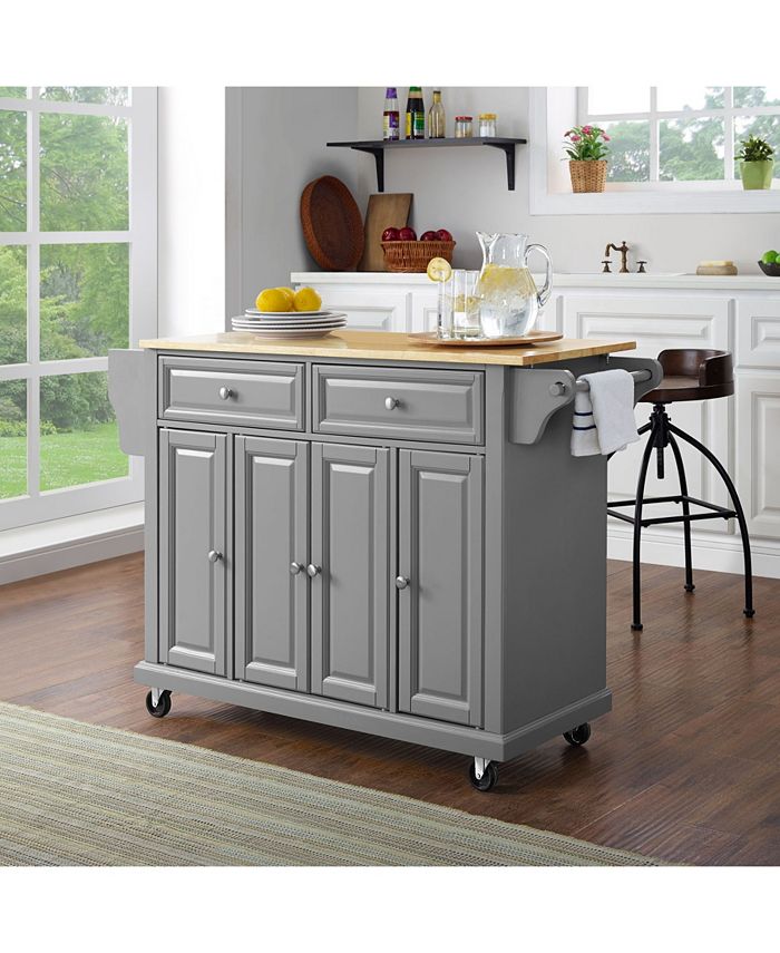 Crosley Natural Wood Top Kitchen Cart, Island Macy's