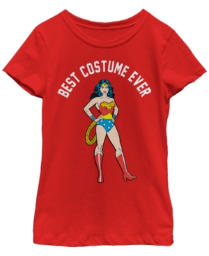 Fifth Sun Dc Comic's Big Girl's Wonder Woman Best Costume Ever Short Sleeve T-Shirt