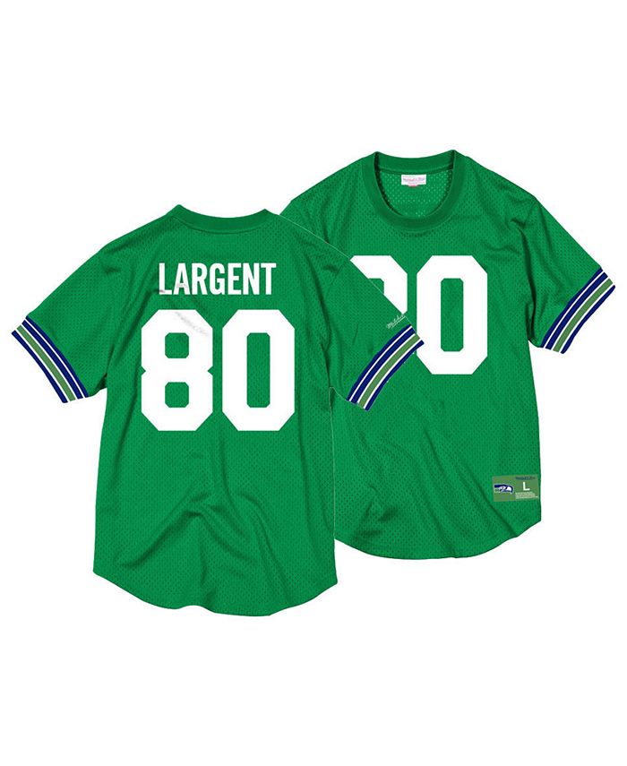 Mitchell & Ness Men's Steve Largent Seattle Seahawks Name & Number Mesh  Crewneck Top - Macy's