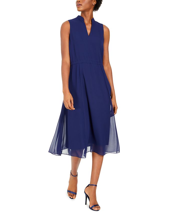 Anne Klein Drawstring Midi Dress Macy s