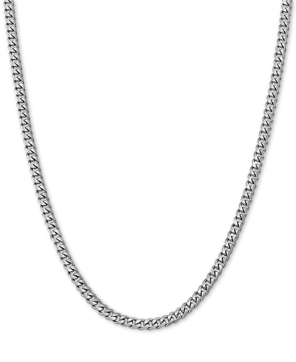 Cuban Link Chain 18" Necklace (2-3/4mm) in Sterling Silver - Silver