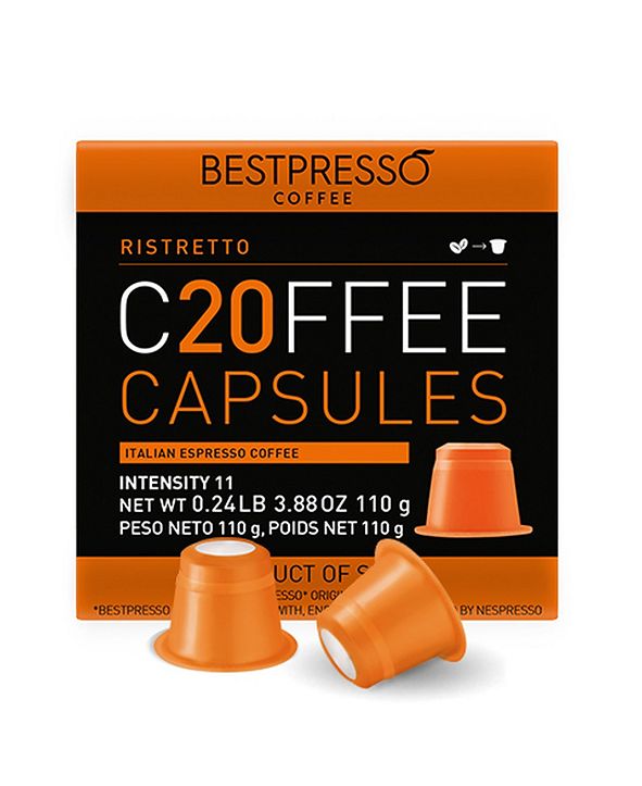Bestpresso Coffee Ristretto Flavor 20 Capsules per Pack ...