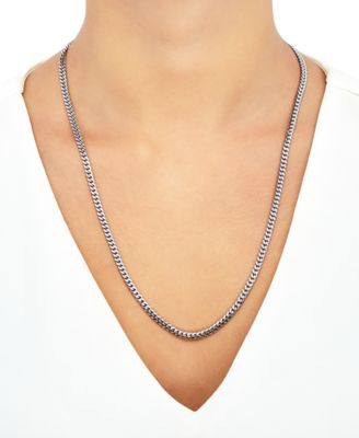 Curb Link 24" Chain Necklace in Sterling Silver or 18k Gold-Plated Over Sterling Silver