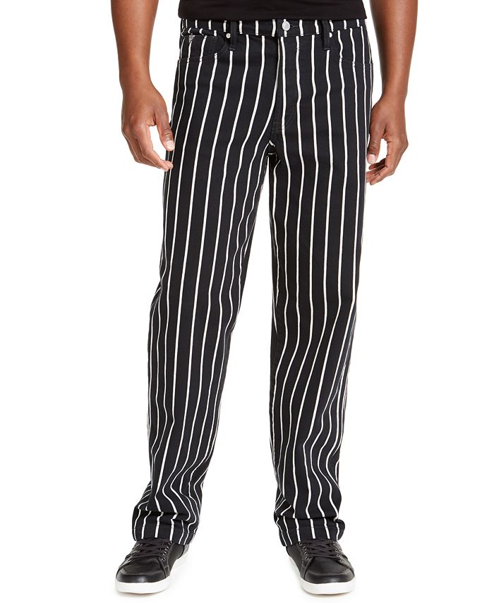 GUESS Men's Striped Carpenter Pants - Macy's