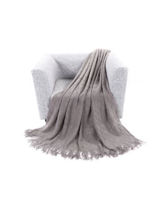 Battilo Textured Knit Throw Blanket Ultra Soft Cable Knit Warm Cozy Bed and Sofa Decor main image 1