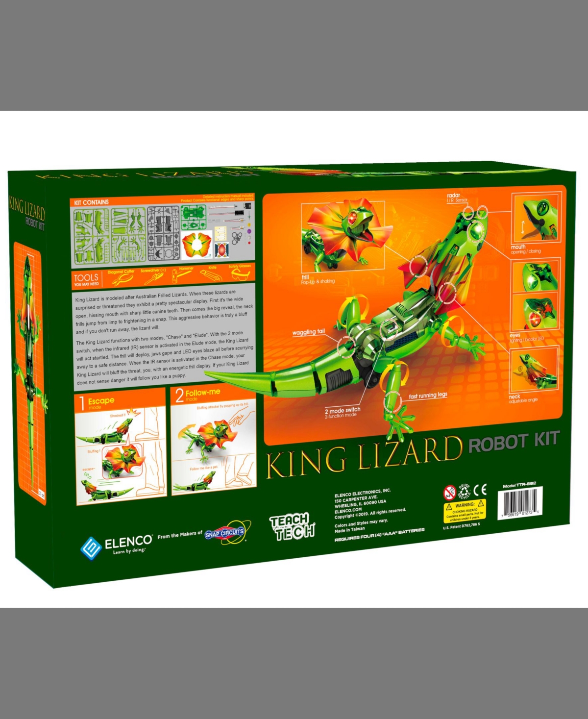 Shop Redbox Teach Tech King Lizard Robot Kit Interactive Lizard Robot Kit Stem Educational Toys In Multi