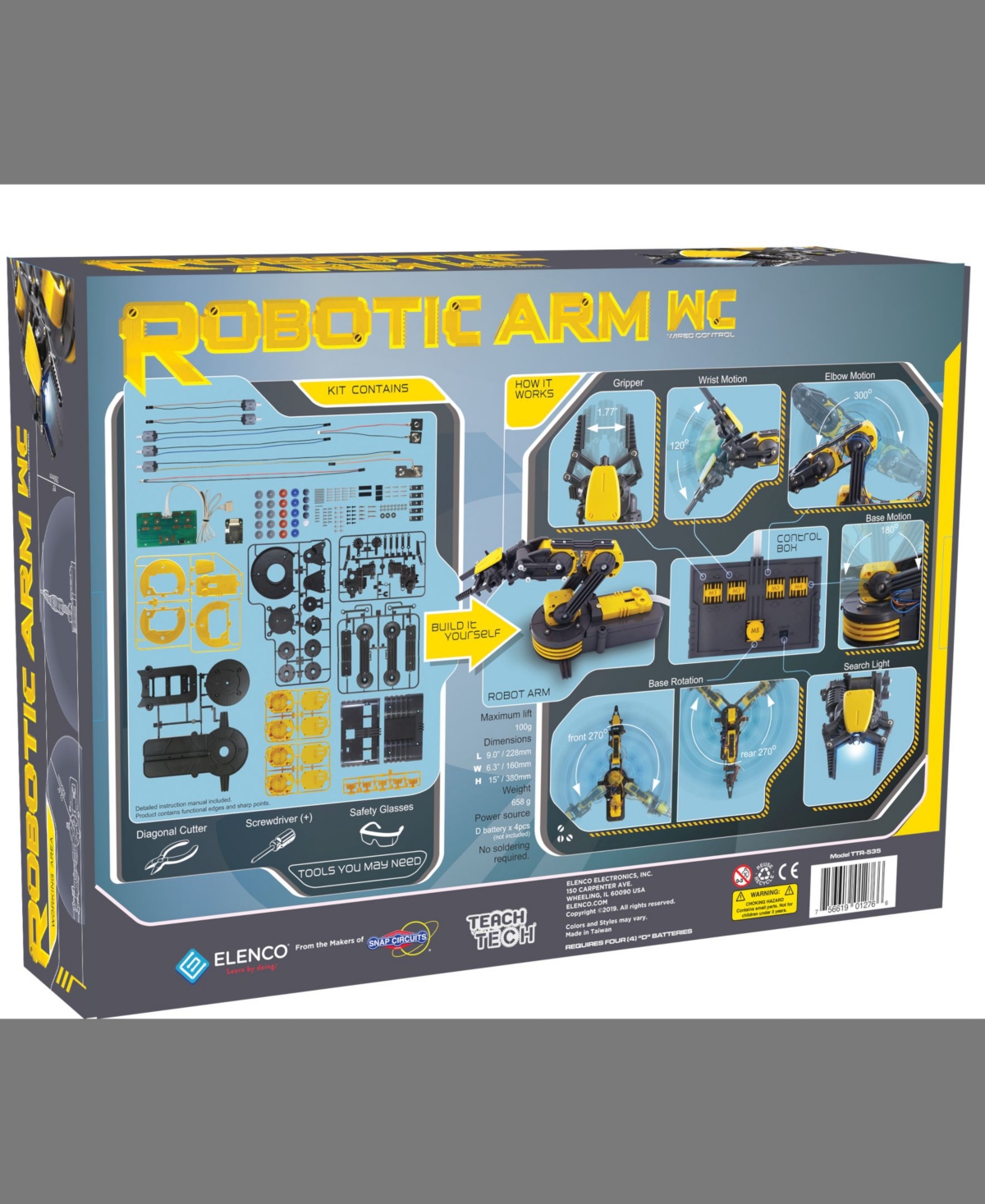 Shop Redbox Teach Tech Robotic Arm Wire Controlled Robotic Arm Kit Stem Educational Toys In Multi