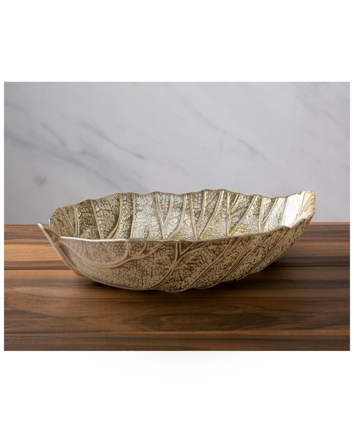 Classic Touchtone Leaf Shaped Dish - Gold