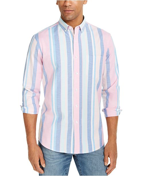 Club Room Men S Joey Stripe Oxford Shirt Created For Macy S