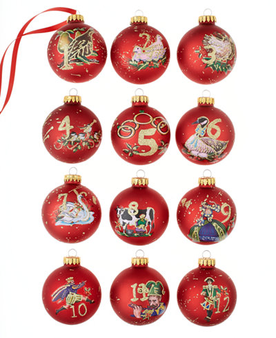 Kurt Adler 12 Days of Christmas Ornament Set