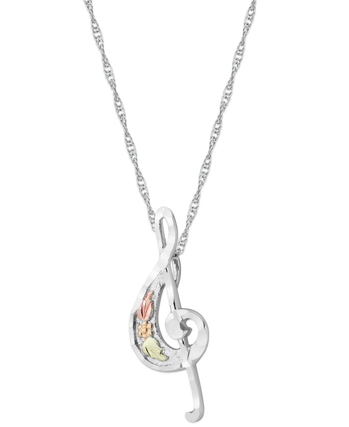 White gold treble clef 2025 necklace