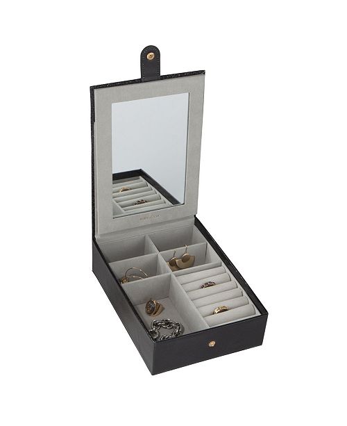 Ruby + Cash Multi Compartment Jewelry Organizer Box with Vanity Mirror