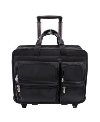 Clinton, 17" Patented Detachable -Wheeled Laptop Briefcase