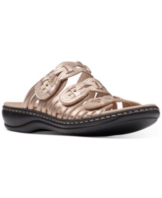 clarks gold sandals