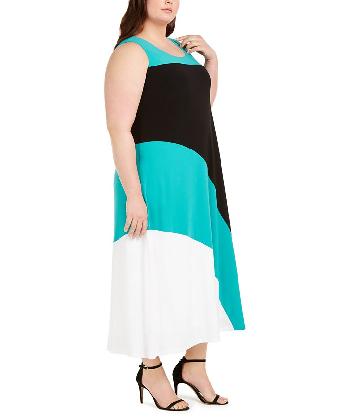 Calvin Klein Plus Size Colorblocked Maxi Dress Macy's