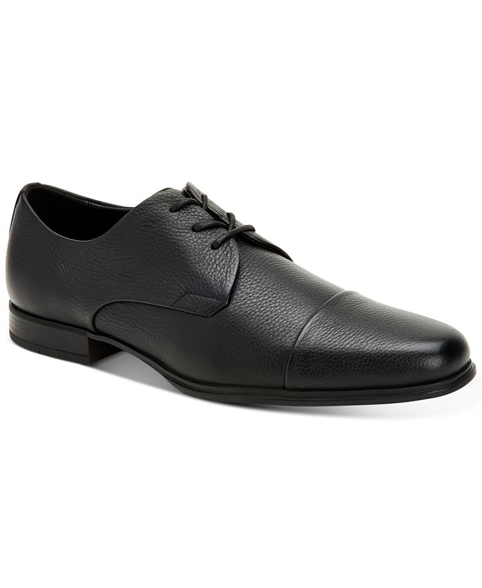 Calvin Klein Men's Dominick Soft Tumbled Leather Oxfords - Macy's