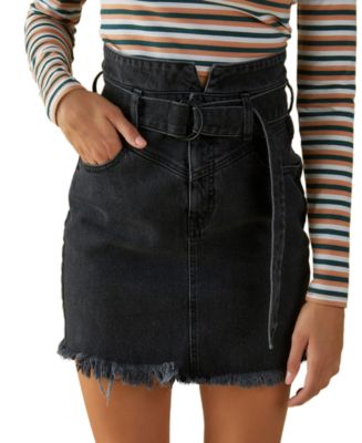 GUESS Belted 80s Skirt - Macy's