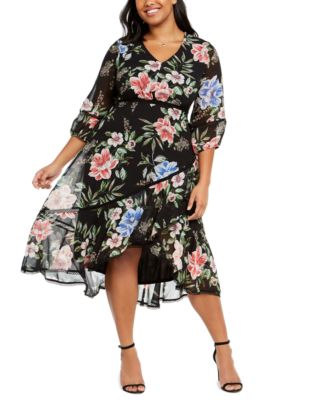 macys plus size midi dresses