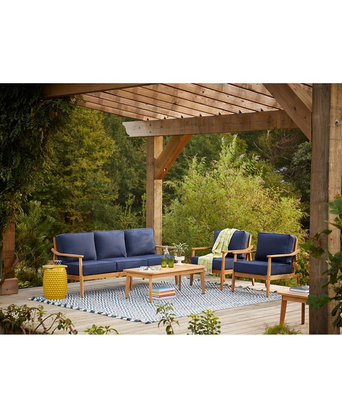 Furniture Savona Teak Outdoor Seating Collection With Sunbrella Cushions Reviews Macy S - Why Is Teak Good For Outdoor Furniture