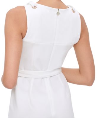 Tommy Hilfiger Women's Tie-Waist Scuba Crepe Jumpsuit 