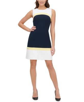 Tommy Hilfiger - Sleeveless Colorblock Sheath Dress