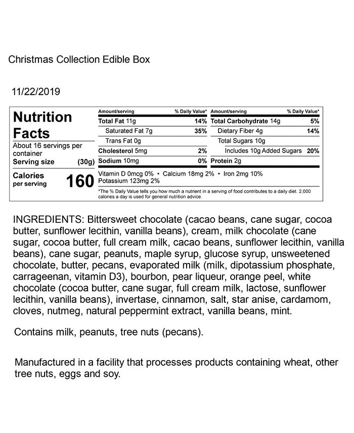 Charles Chocolates Winter Collection Edible Chocolate Box Macy's