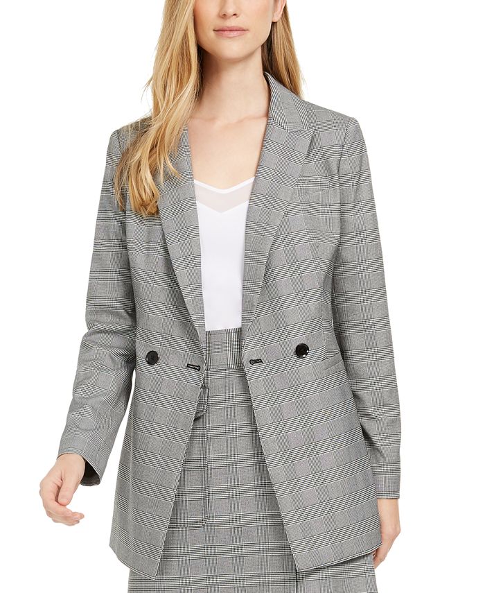 Calvin klein store plaid blazer